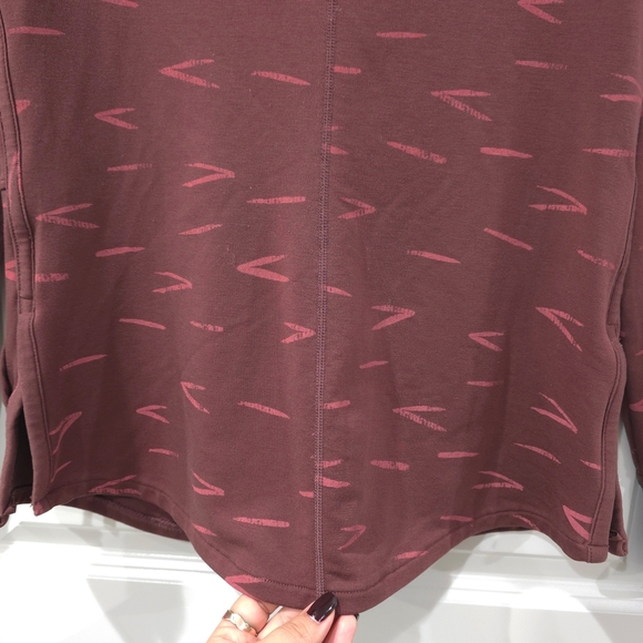 TITLE NINE Manresa Maroon Burgundy Active Hoodie,  Pink Accents, French Terry, S - Picture 13 of 13
